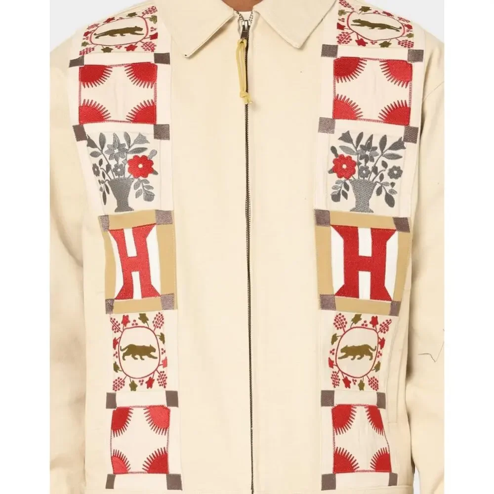 Honor The Gift Men's Hawthorne Patchwork Embroidered Canvas Box Fit Jacket